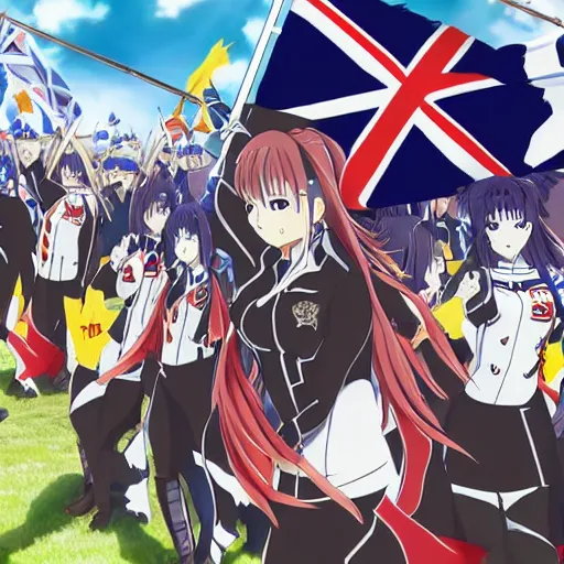 cornish nationalism rally for independence, anime, Stable Diffusion