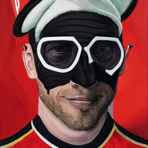 Image similar to lapo elkann painted by hieronnymous bosch