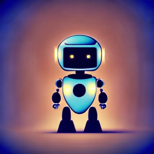 Image similar to a cute little robot. beautiful light. grainy and rough. soft colour scheme