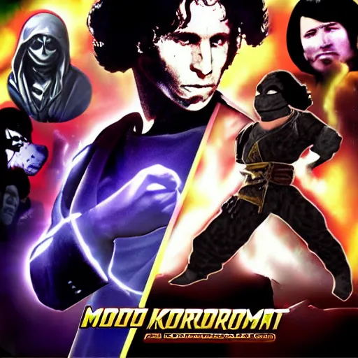 Prompt: jim morrison in a mortal kombat style game