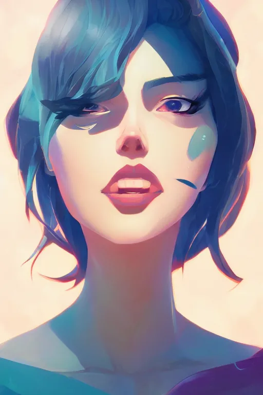 Image similar to beautiful woman minimalist comics, behance hd by jesper ejsing, by rhads, makoto shinkai and lois van baarle, ilya kuvshinov, rossdraws global illumination ray tracing hdr radiating a glowing aura