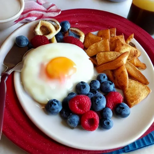 Prompt: perfect american breakfast!!!