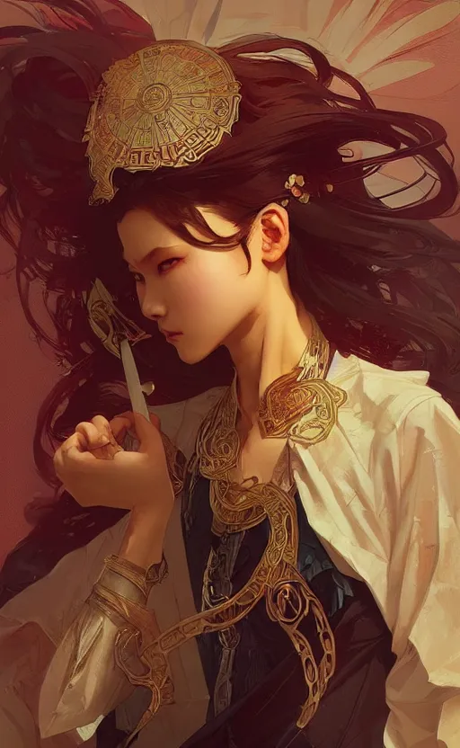 Image similar to a personification of hong kong, highly detailed, digital painting, artstation, concept art, sharp focus, illustration, art by greg rutkowski and alphonse mucha
