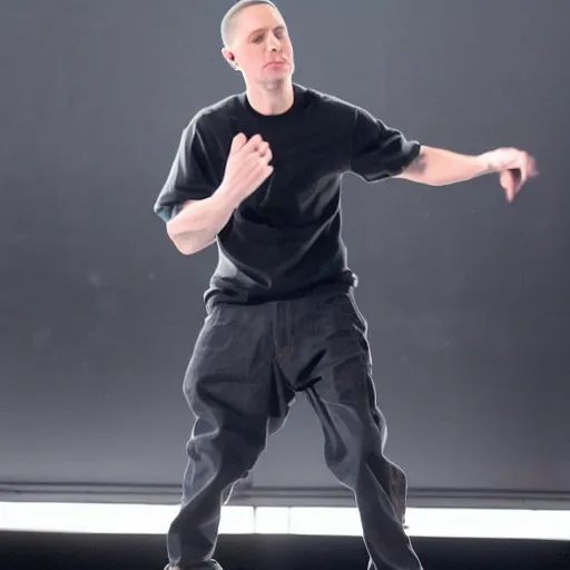 Prompt: Eminem dancing in a ballet