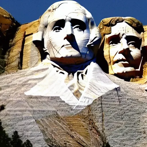 Image similar to donald trump's face on mount rushmore