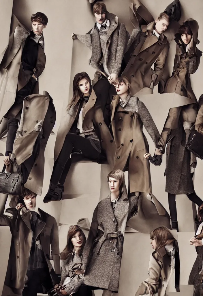 Prompt: Burberry advertising campaign