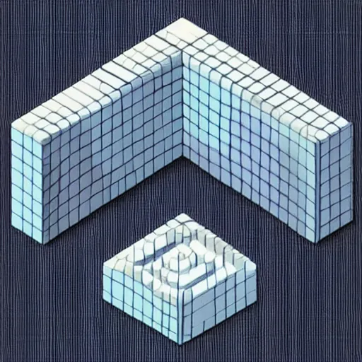 Prompt: isometric optical illusion