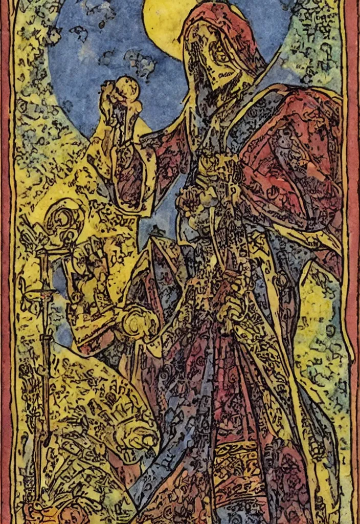 Image similar to Geoffrey Hintonas tarot Hierophant