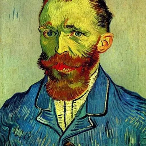 Prompt: portrait of pere tanguy by vincent van gogh