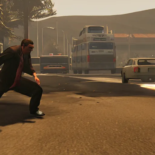 Image similar to GTA V in annihilation movie style