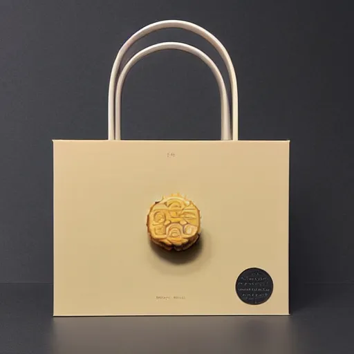 Image similar to jonathan ive dieter rams mooncake 🥮 handbag 👜 👝 packaging