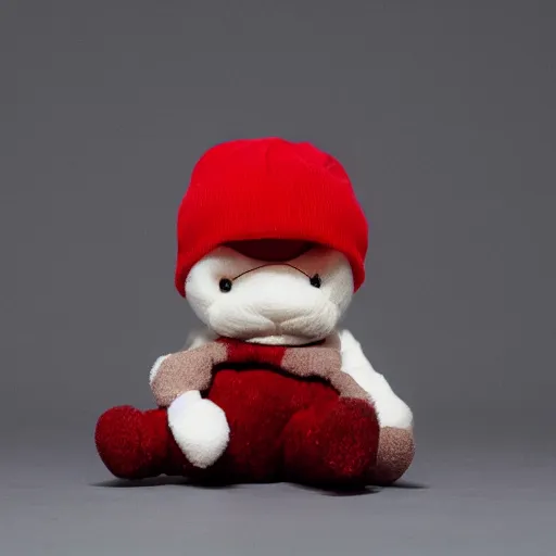 Prompt: photo of walter white as a beanie baby, studio lighting