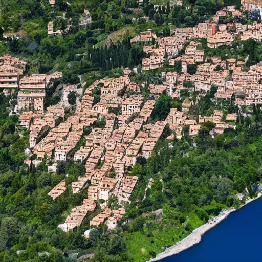 Prompt: photo of a laputa flying city, phalanster, comune houses, telephoto