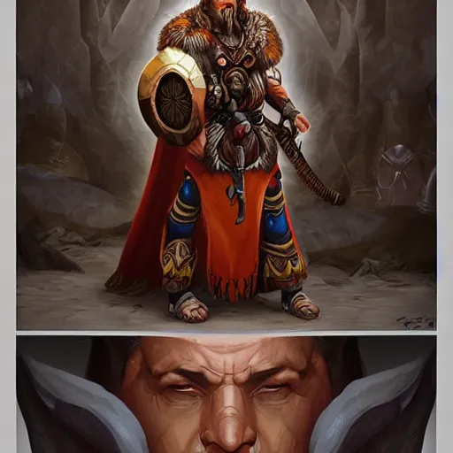 Image similar to male shaman warrior, artstation