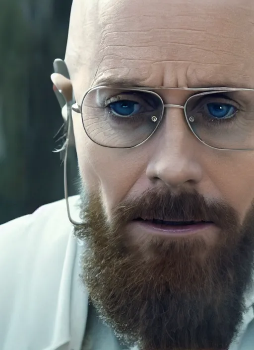 Image similar to film still of jared leto as heisenberg in breaking bad, 4 k