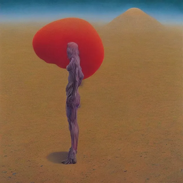 Prompt: Painting, Creative Design, album cover art, Human mind, surrealist, by Zdzisław Beksiński and storm thorgerson