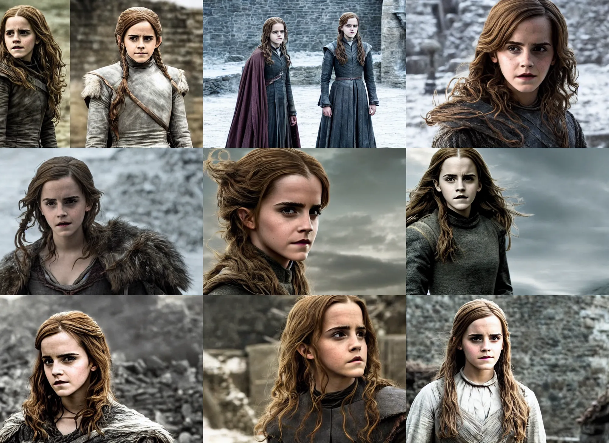 Prompt: emma watson as hermione granger in game of thrones