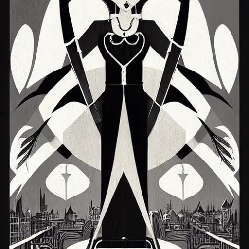 art deco gothica by mcbess, greg rutkowski | Stable Diffusion