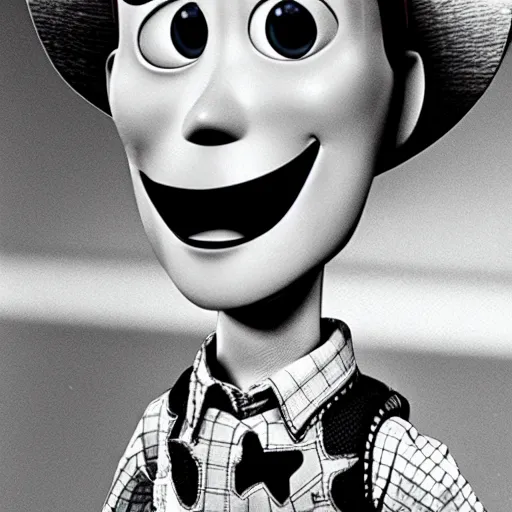 Image similar to woody from toy story creepy