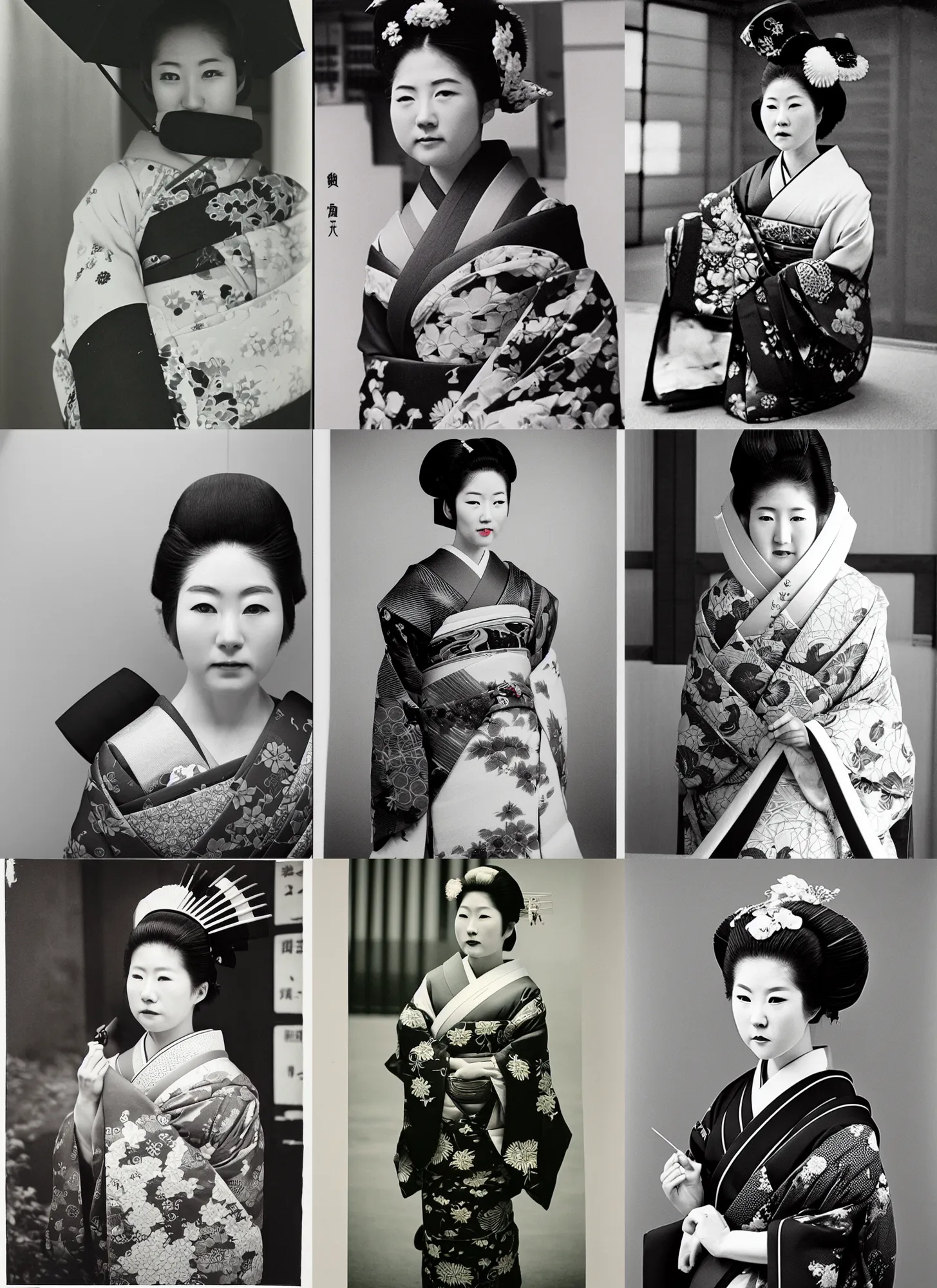 Prompt: Portrait Photograph of a Japanese Geisha Rollei Advanced Technical Ortho