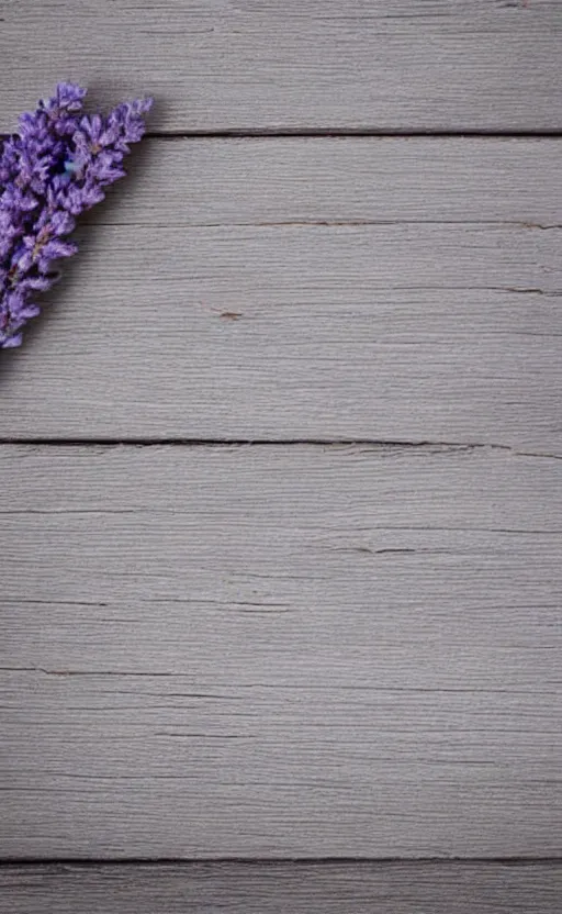 Prompt: clean soft backdrop, soft perfect lavender flower on pale gray rustic boards, background, cottagecore, backdrop for infant obituary