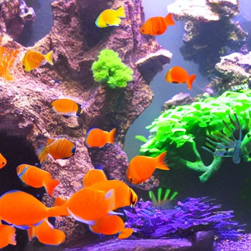 Image similar to aquarium full of colorful guppies