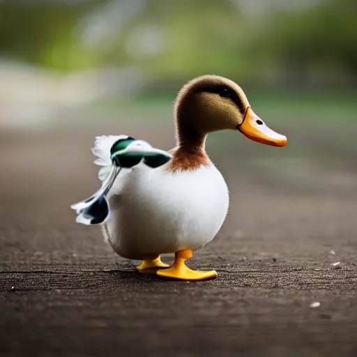 Image similar to a duck holding a knife