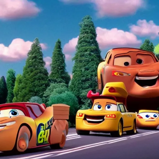 Prompt: Noah's Ark as seen in Disney Pixar's Cars (2006)