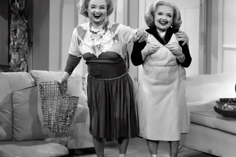 Prompt: betty white as a 6 0 0 pound dwarf