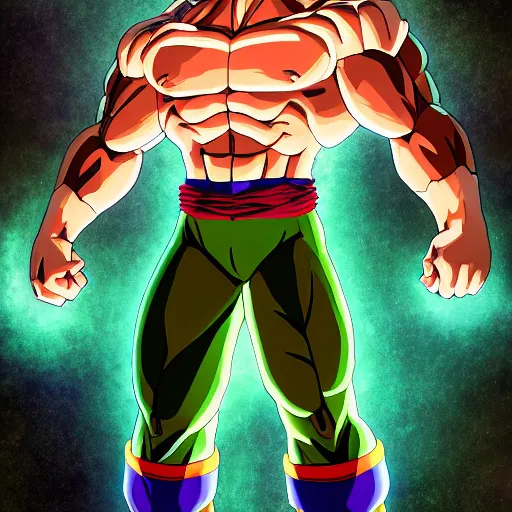 Image similar to henry cavill as broly from dragonball z, au naturel, hyper detailed, digital art, trending in artstation, cinematic lighting, studio quality, smooth render, unreal engine 5 rendered, octane rendered, art style by klimt and nixeu and ian sprigger and wlop and krenz cushart