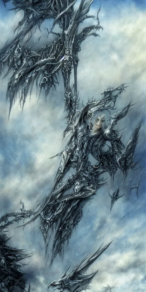 Image similar to Luis royo background sky airbrush art