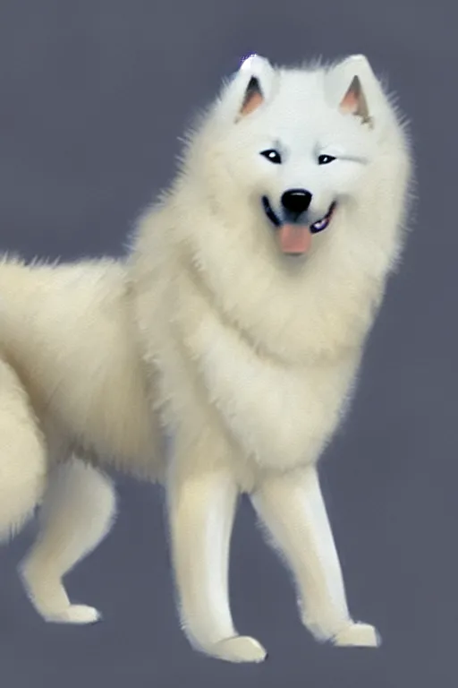 Prompt: greg rutkowski samoyed dog