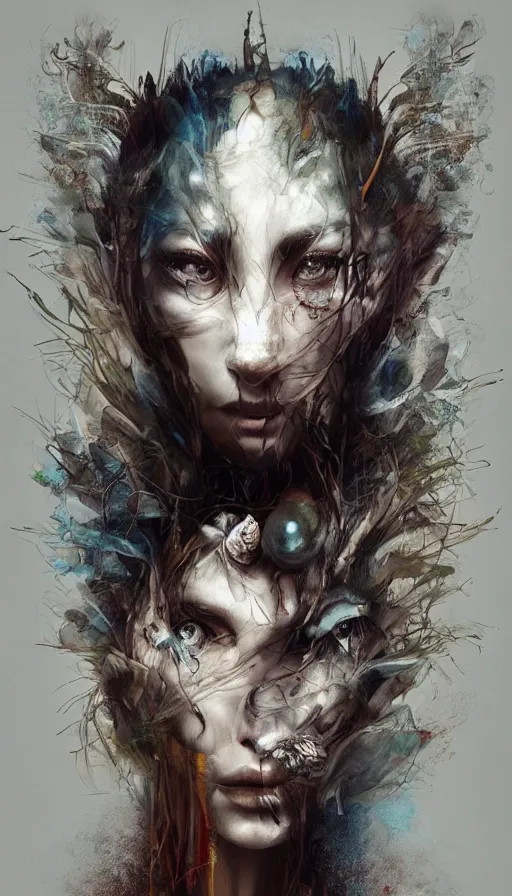 Image similar to portrait of a digital shaman, by ryohei hase