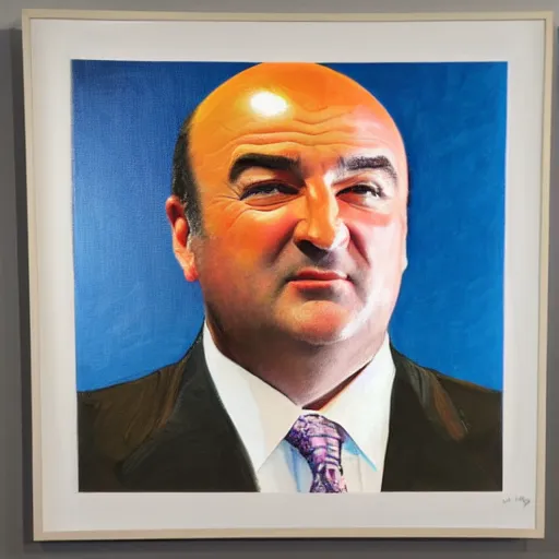 Image similar to kevin o'leary paintings of kevin o'leary, exposed in museums by kevin o'leary