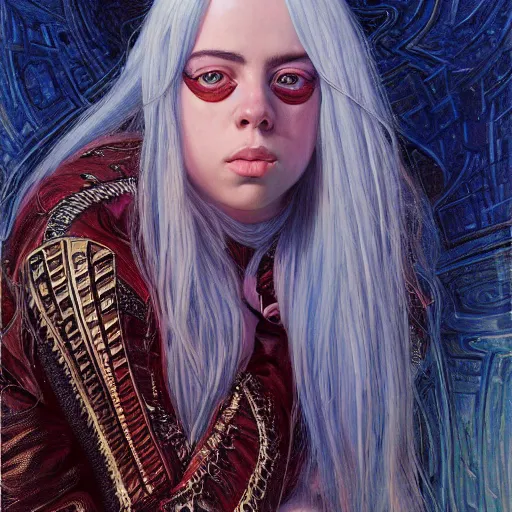 Prompt: Billie Eilish, by Mark Brooks, by Donato Giancola, by Victor Nizovtsev