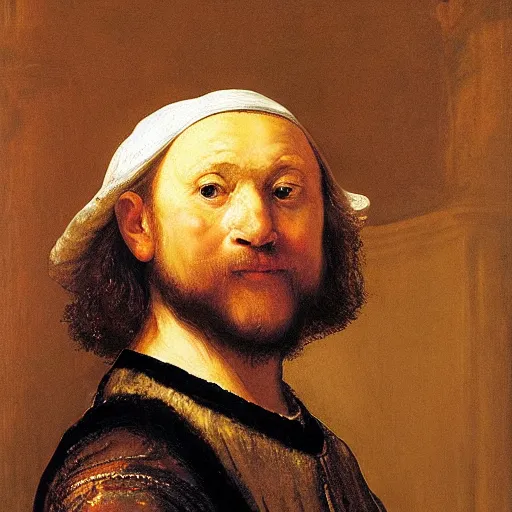 Prompt: a anthropormorphic tin can of heinz beans renaissance oil painting rembrandt