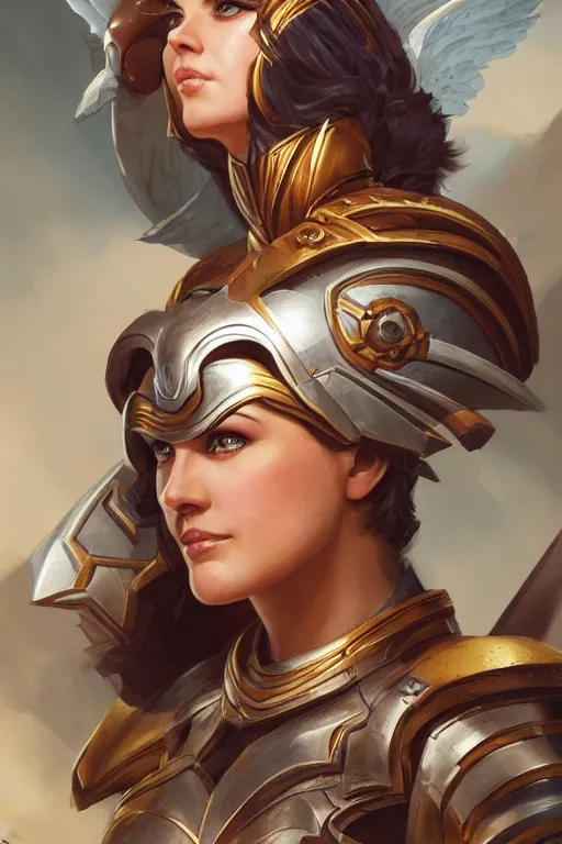 Image similar to amazon valkyrie athena, d & d, fantasy, portrait, highly detailed, headshot, digital painting, trending on artstation, concept art, sharp focus, illustration, art by artgerm and greg rutkowski and magali villeneuve