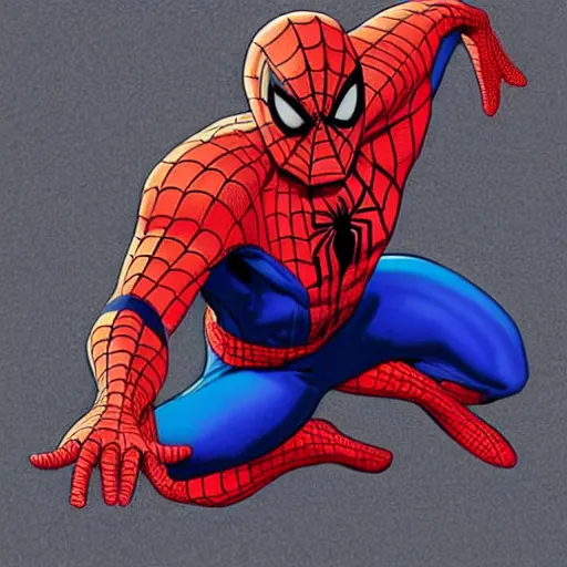 Image similar to spiderman is a super Saiyan