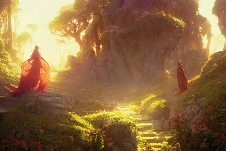 Prompt: the nooran sisters singing ali ali ali, stephen bliss, unreal engine, fantasy art by greg rutkowski, loish, rhads, ferdinand knab, makoto shinkai and lois van baarle, ilya kuvshinov, rossdraws, tom bagshaw, alphonse mucha, global illumination, radiant light, detailed and intricate environment