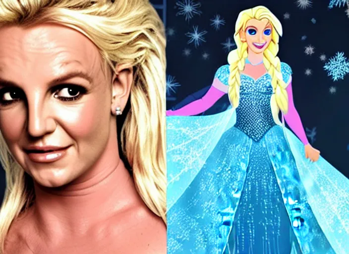 Image similar to britney spears as elsa from frozen