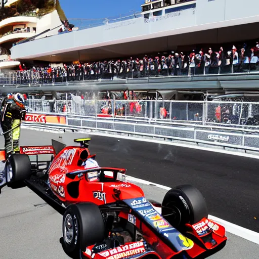 Image similar to monte carlo grand prix pit lane fire