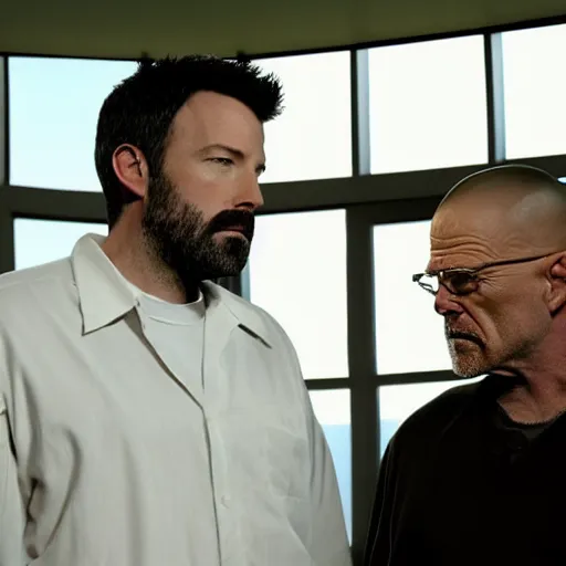 Prompt: Ben Affleck and Walter White discussing