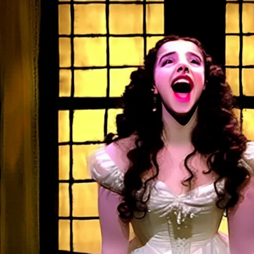 Prompt: christine daae singing all i ask of you