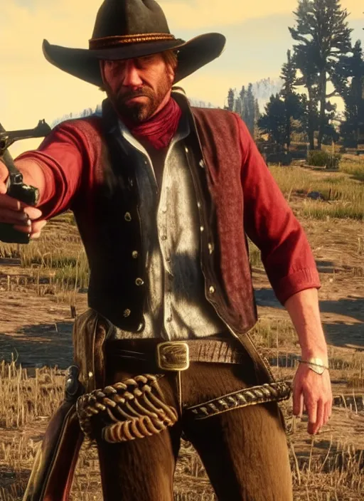 Image similar to film still of shaggy in red dead redemption 2 ( 2 0 1 8 video game )