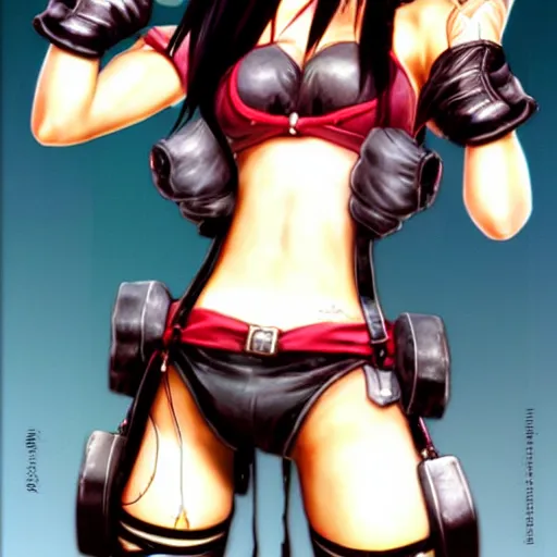 Image similar to tifa lockhart by yoshitaka amano