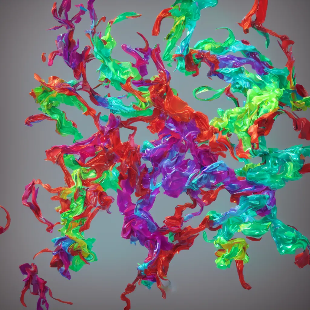 Image similar to painful pleasures by lynda benglis, octane render, colorful, 4 k, 8 k