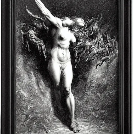 Image similar to rage fury anger by gustave dore