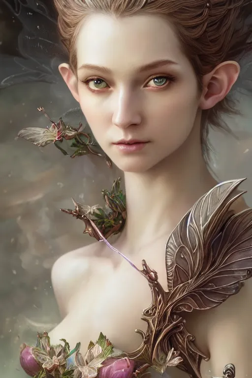 Image similar to a masterpiece ultrarealistic ultradetailed portrait of a very beautiful elf fairy, baroque renaissance. medium shot, intricate, elegant, by stanley artgerm lau, wlop, rossdraws, james jean, andrei riabovitchev, marc simonetti, light by julie bell, porcelain skin. global illumination. vfx