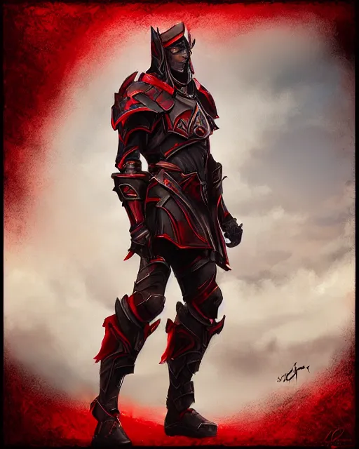 Image similar to paladin red, fantasy art, trending on artstation