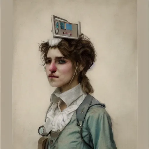 Image similar to clowncore pastel punk young hospital nurse wearing stylish uniform. detailed, portrait, 8 k, artwork by jean - baptiste monge